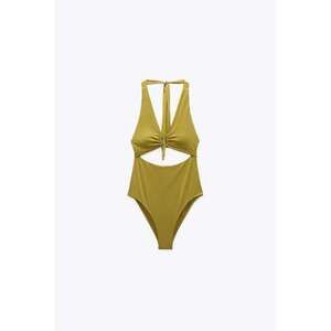 HALTER NECK SWIMSUIT WITH METAL PIECE